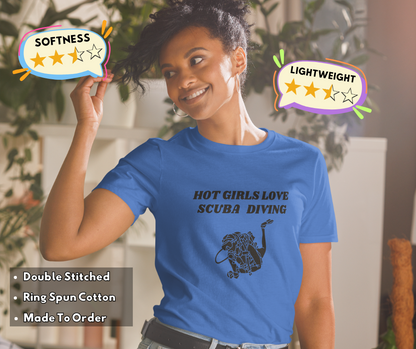 Women's Hot Girls Love Scuba Diving T-Shirt